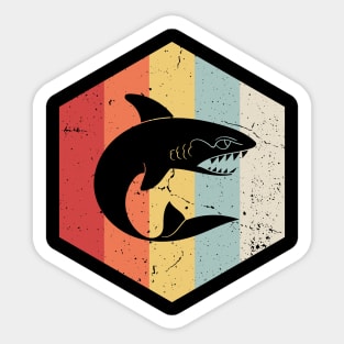 Hungry Shark Retro Vintage Sticker